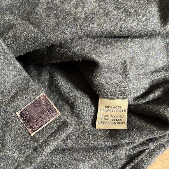 Buffalo Jackson Trading Co. Long Sleeve Gray Wool Shirt Men's Small Shacket - Picture 4 of 9